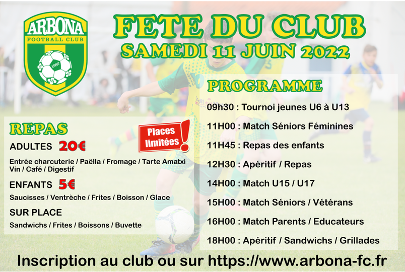 🔰 Informations fête du club! 🔰